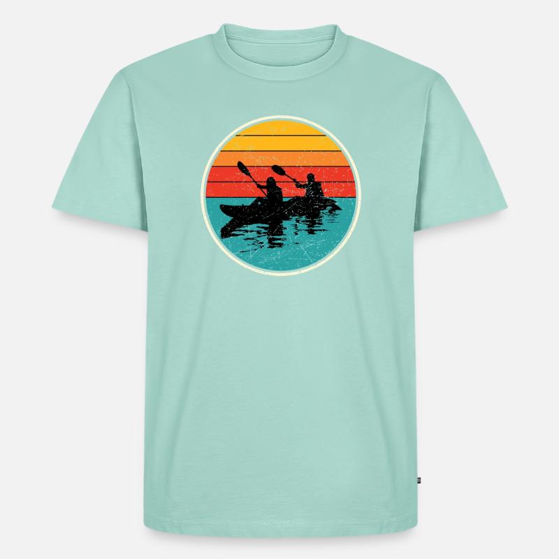 Sunset Kayak Duo Circle - T-shirt Premium bio Homme - menthe 