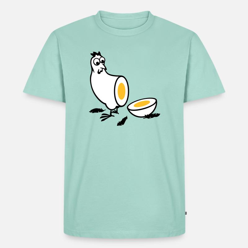 Huhn oder Ei - Männer Premium Bio T-Shirt - Mint 