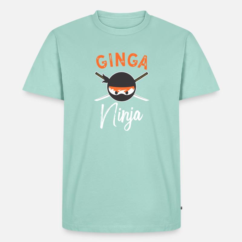 Ginga Ninja Emblem - Männer Premium Bio T-Shirt - Mint 