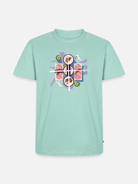 Abstrakt_Sushi - Männer Premium Bio T-Shirt - Mint 