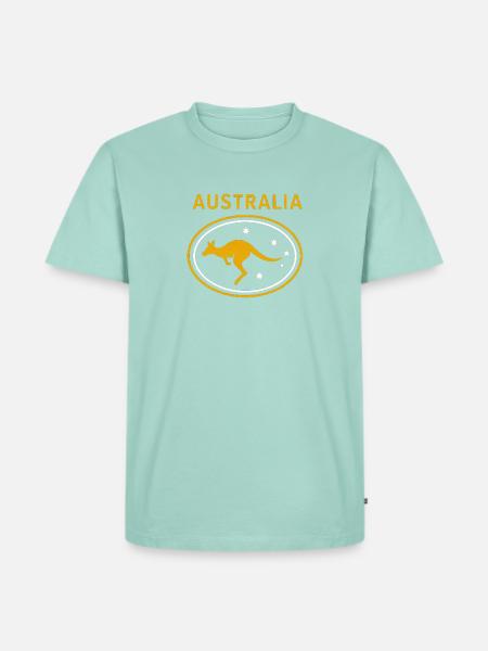 Australia - Australien - Down Under - Känguru - Männer Premium Bio T-Shirt - Mint 