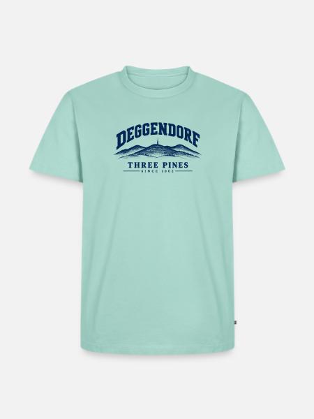 Deggendorf Shirt Dreitannenriegel-Shirt - Männer Premium Bio T-Shirt - Mint