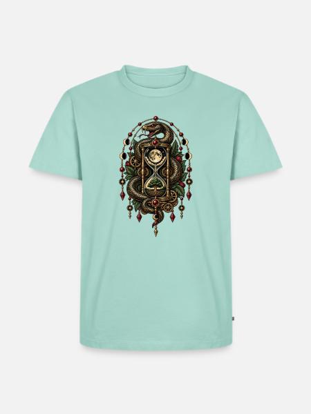 Die Schlange der Zeit - Männer Premium Bio T-Shirt - Mint