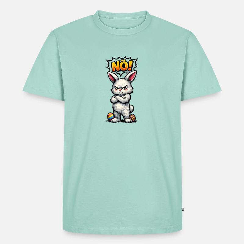 Lower Austrian Bunny Comic Easter Gift - Men's Premium Organic T-Shirt - mint