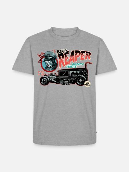 Alchemy England Abholservice Vom Leichenwagen - Männer Premium Bio T-Shirt - Grau meliert