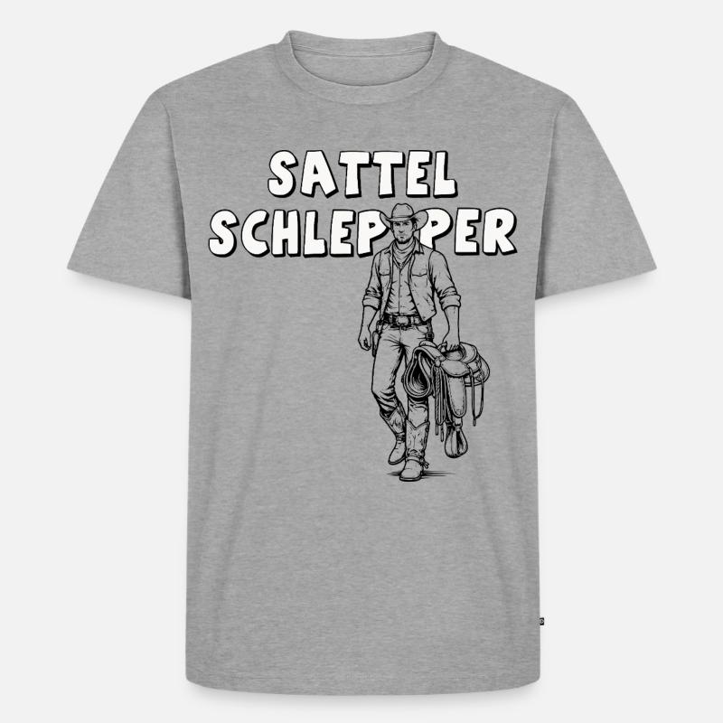 Sattelschlepper - Männer Premium Bio T-Shirt - Grau meliert