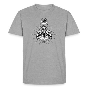 Moth moon crystal diamond firefly - Men's Premium Organic T-Shirt - heather grey - Front - Nico (187cm)