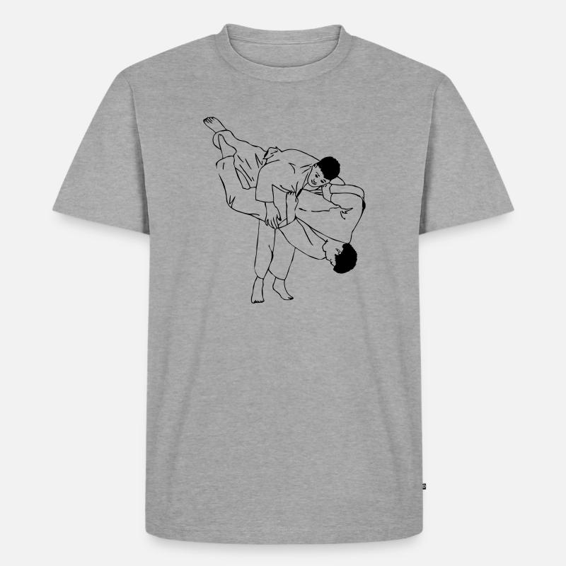 Judowurf Männer - Männer Premium Bio T-Shirt - Grau meliert