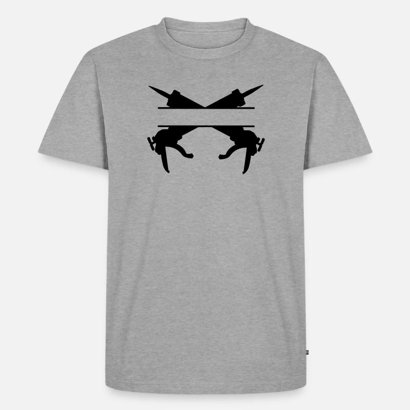 Logo der Sprühspritze abdichten - Männer Premium Bio T-Shirt - Grau meliert
