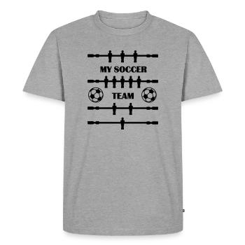 Tischfußball meine Fußballmannschaft - Männer Premium Bio T-Shirt - Grau meliert - Vorne - Nico (187cm)
