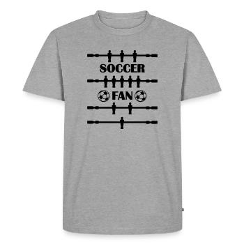 SOCCER FAN baby-foot - T-shirt Premium bio Homme - gris chiné - Devant - Nico (187cm)
