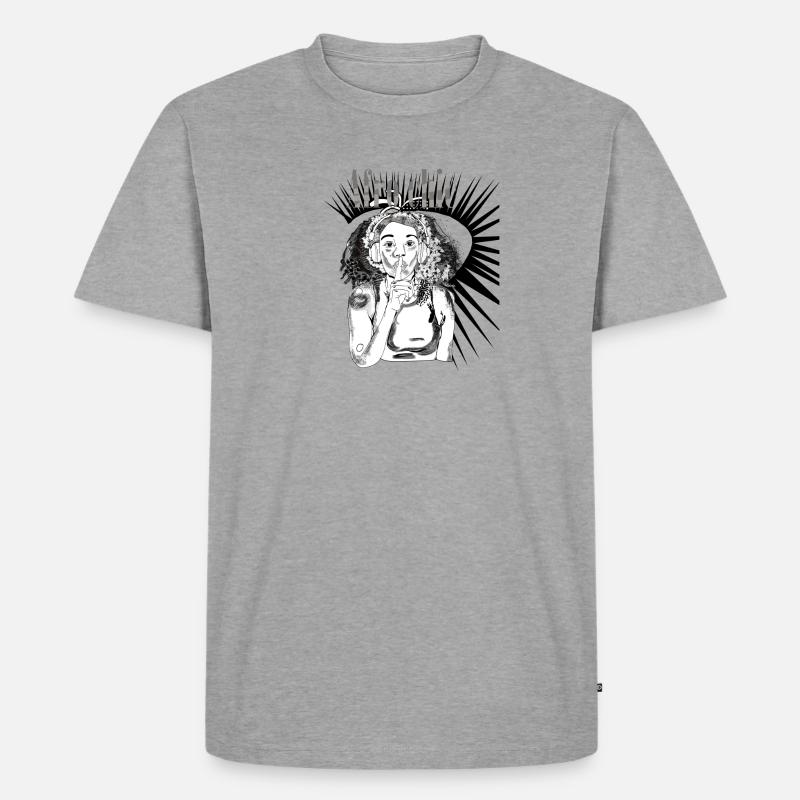 Afro-Chic-Vecter-Kunst - Männer Premium Bio T-Shirt - Grau meliert