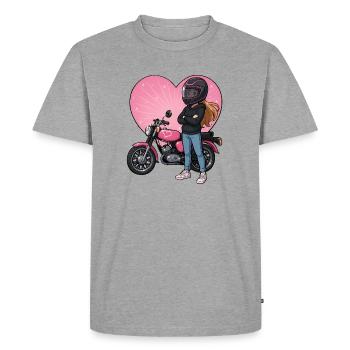 Simsongirl II - T-shirt Premium bio Homme - gris chiné - Devant - Nico (187cm)