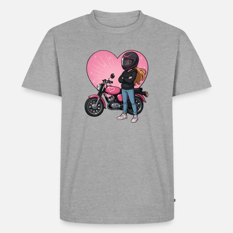 Simsongirl II - Männer Premium Bio T-Shirt - Grau meliert