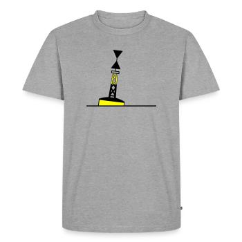 Buoy North Sea Sailing Baltic Sea Maritime - Men's Premium Organic T-Shirt - heather grey - Front - Nico (187cm)
