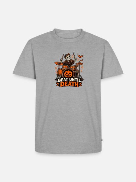 Schlag bis zum Tod - Männer Premium Bio T-Shirt - Grau meliert
