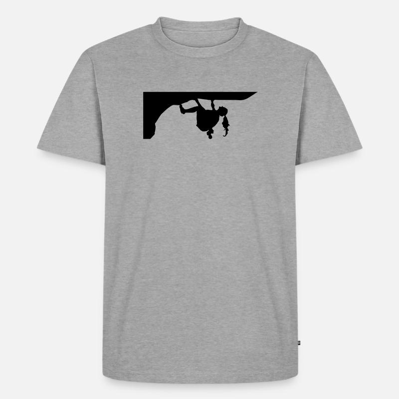 Climberin - Männer Premium Bio T-Shirt - Grau meliert