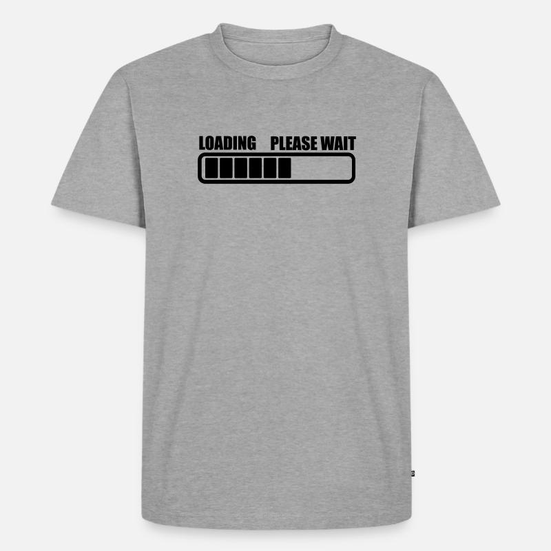 Loading wait a while - Men's Premium Organic T-Shirt - heather grey
