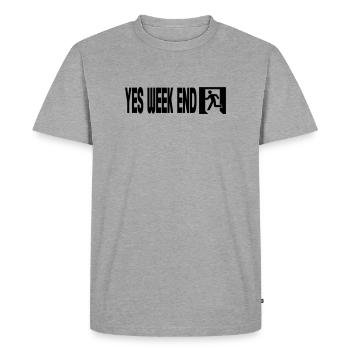 Yes Week End - Emergency - Men's Premium Organic T-Shirt - heather grey - Front - Nico (187cm)