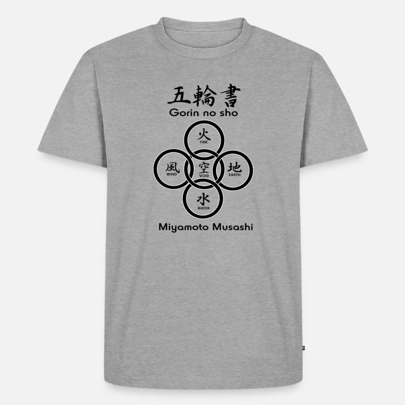 Fünf Kreise oder Ringe - Männer Premium Bio T-Shirt - Grau meliert