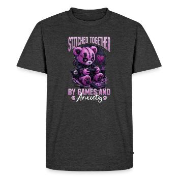 Pastel Goth Soft Goth Gaming Gamer - T-shirt Premium bio Homme - anthracite chiné - Devant - Nico (187cm)