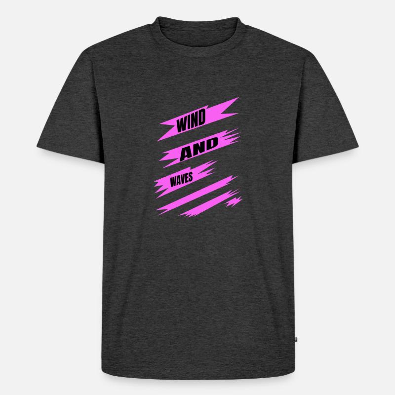 quote windsurfing competitions self-expression - Männer Premium Bio T-Shirt - Anthrazit meliert