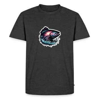 Galaxy fish - Men's Premium Organic T-Shirt - heather anthracite - Front - Nico (187cm)
