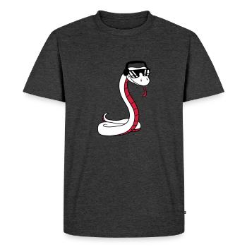 DJ musique cool fête célébrer lunettes de soleil - T-shirt Premium bio Homme - anthracite chiné - Devant - Nico (187cm)