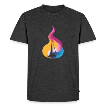 voilier yacht - T-shirt Premium bio Homme - anthracite chiné - Devant - Nico (187cm)