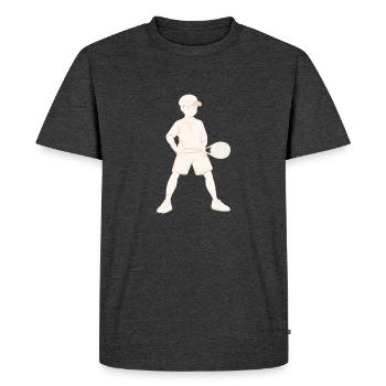 Joueur de tennis Match de tennis - T-shirt Premium bio Homme - anthracite chiné - Devant - Nico (187cm)
