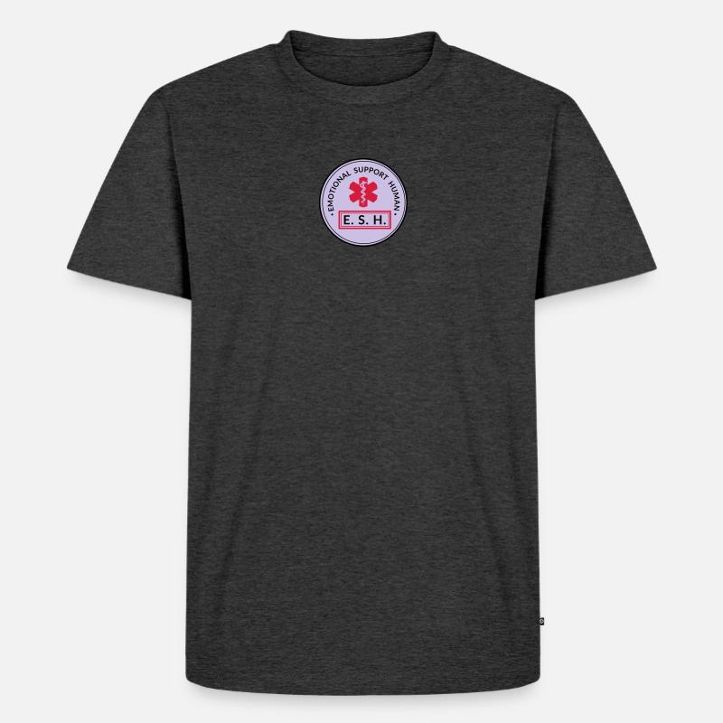Emotional Support Human - Männer Premium Bio T-Shirt - Anthrazit meliert