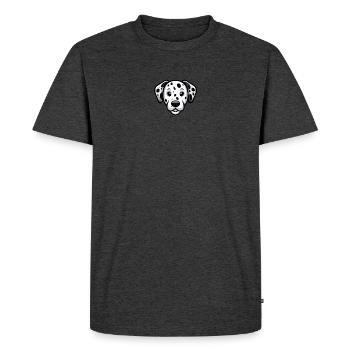 Tête de dalmatien dans un style comique - T-shirt Premium bio Homme - anthracite chiné - Devant - Nico (187cm)