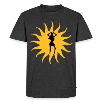 Danse du soleil fille - T-shirt Premium bio Homme - anthracite chiné - Devant - Nico (187cm)