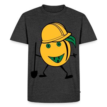 travailleur de la construction d'orange - T-shirt Premium bio Homme - anthracite chiné - Devant - Nico (187cm)