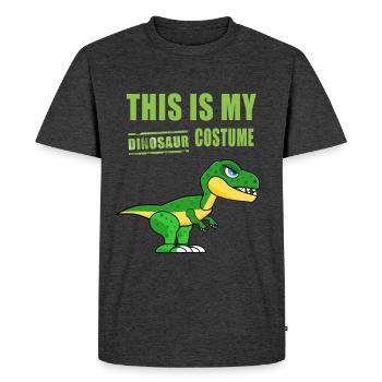 Dinosaurier Kostüm Fasching verkleiden humor funny - Männer Premium Bio T-Shirt - Anthrazit meliert - Vorne - Nico (187cm)