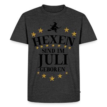 Witch July - Men's Premium Organic T-Shirt - heather anthracite - Front - Nico (187cm)