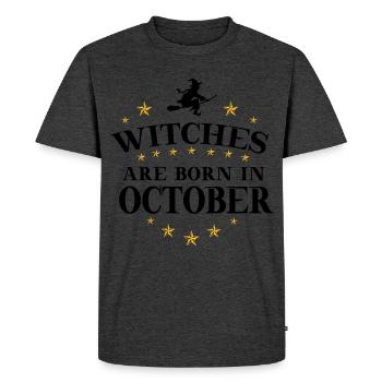 Witches October - Men's Premium Organic T-Shirt - heather anthracite - Front - Nico (187cm)