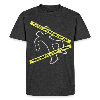 Crime scene set - Men's Premium Organic T-Shirt - heather anthracite - Front - Nico (187cm)