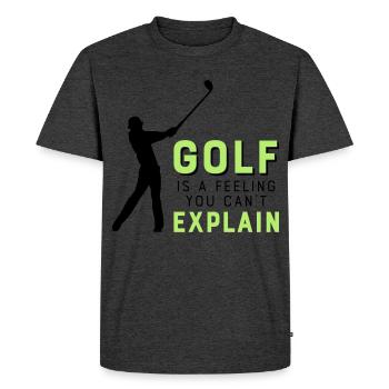 Le golf - T-shirt Premium bio Homme - anthracite chiné - Devant - Nico (187cm)