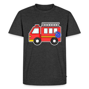Camion de pompiers - T-shirt Premium bio Homme - anthracite chiné - Devant - Nico (187cm)