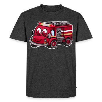 Camions de pompiers - T-shirt Premium bio Homme - anthracite chiné - Devant - Nico (187cm)