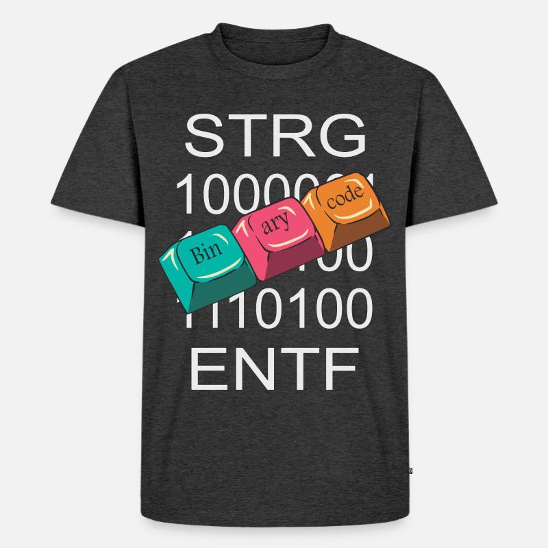 Computer Nerd - Männer Premium Bio T-Shirt - Anthrazit meliert