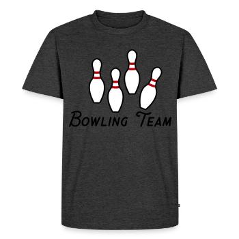 Équipe de bowling - T-shirt Premium bio Homme - anthracite chiné - Devant - Nico (187cm)