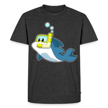 Dolphin Diver Snorkel Diving - Men's Premium Organic T-Shirt - heather anthracite - Front - Nico (187cm)