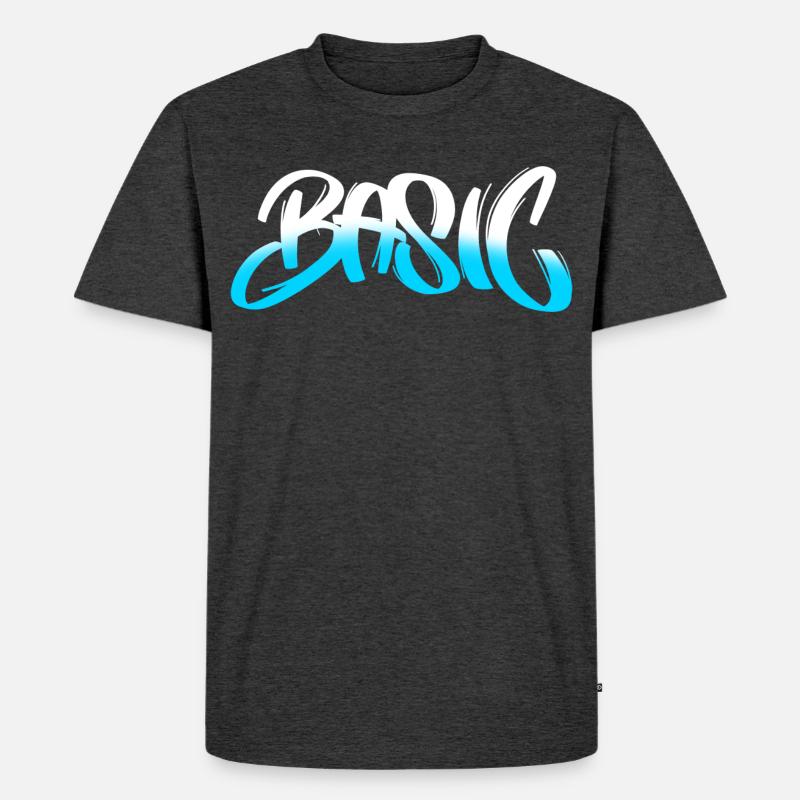 BASIC Graffiti Gradient - Männer Premium Bio T-Shirt - Anthrazit meliert