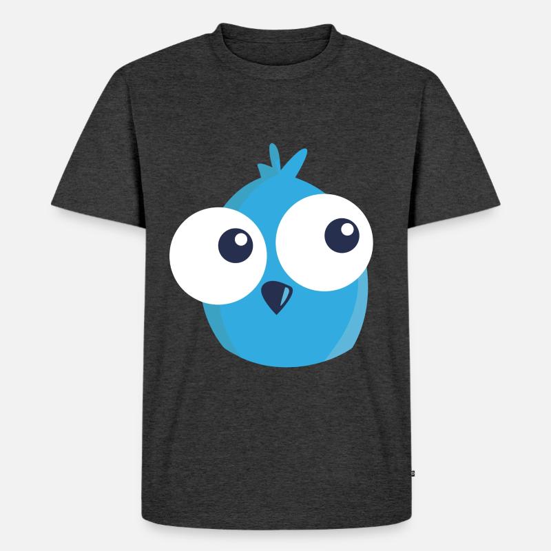 all tonight Eule - Männer Premium Bio T-Shirt - Anthrazit meliert