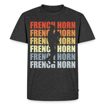 Klaxon rétro - T-shirt Premium bio Homme - anthracite chiné - Devant - Nico (187cm)