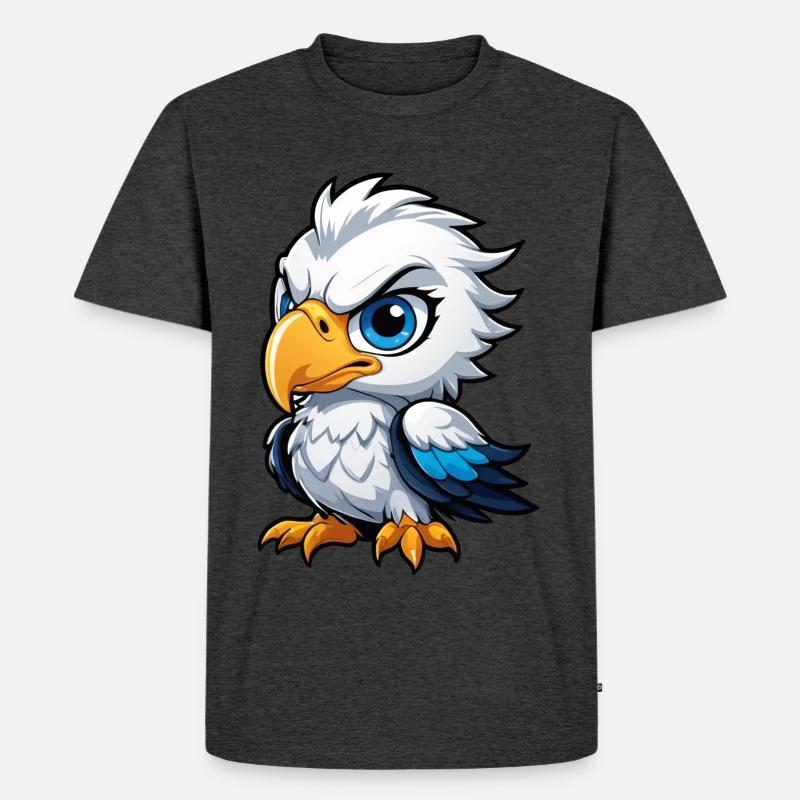 Cheeky Eagle Chick - Männer Premium Bio T-Shirt - Anthrazit meliert