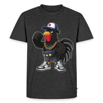 Talahon Fanny Pack Cap Gold Chain Gangster - Men's Premium Organic T-Shirt - heather anthracite - Front - Nico (187cm)