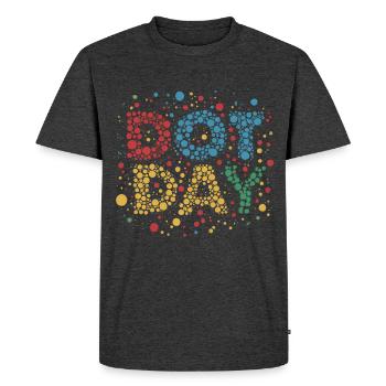 DOT DAY - Men's Premium Organic T-Shirt - heather anthracite - Front - Nico (187cm)